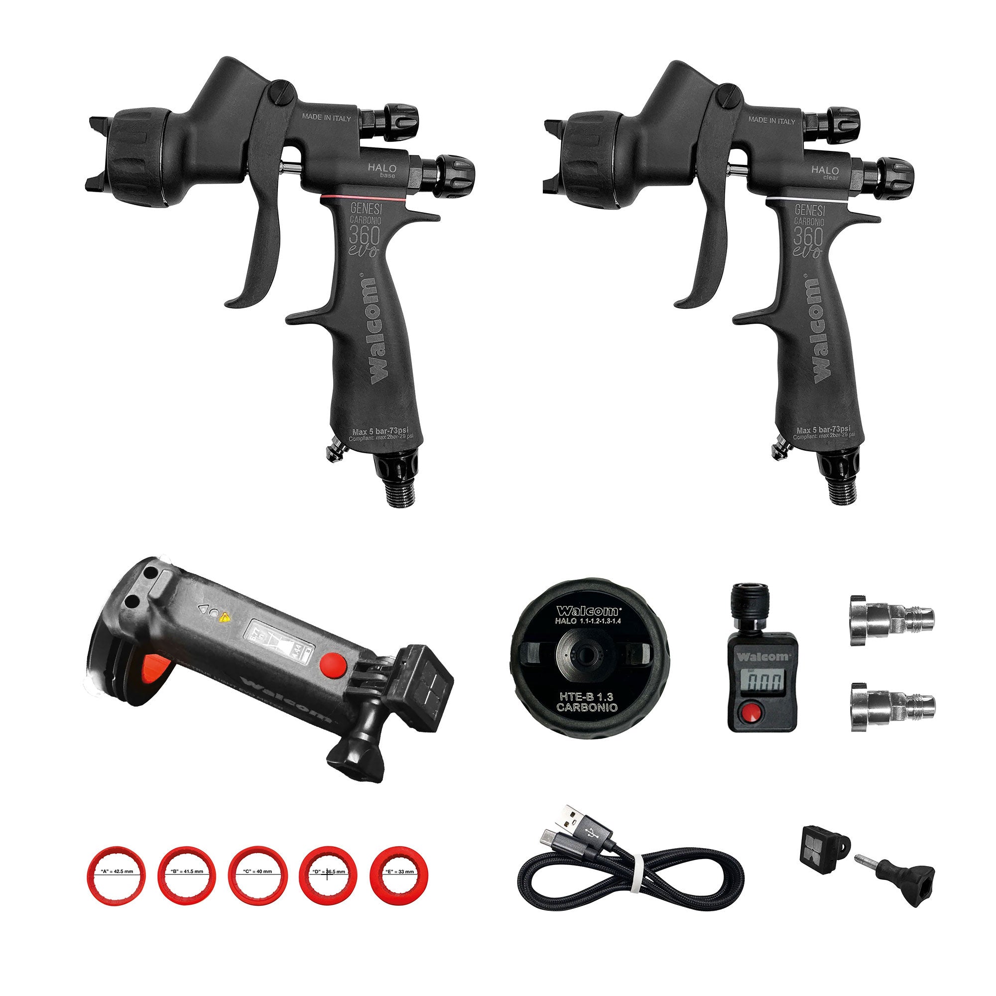 KIT SPRAYGUN & TRUE LIGHT METER + 2 EVO HALO C 1.2+ HALO B 1.3 + CMP 1.2